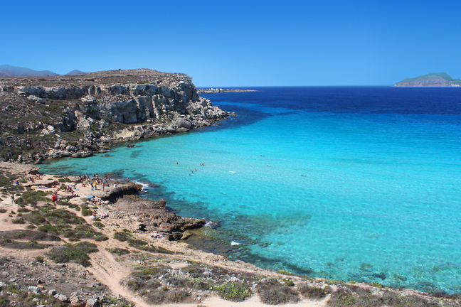 Beautiful,Beach,Cala,Rossa,Favignana,,Sicily,,Italy